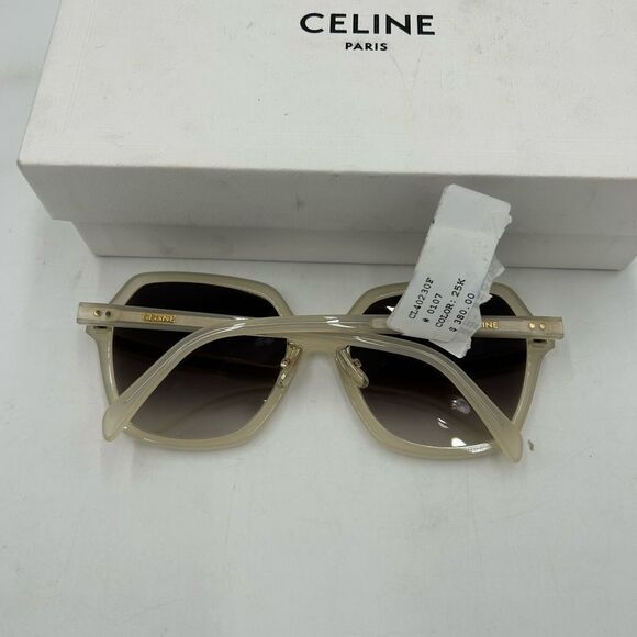 Women’s Celine round acetate oversized sunglasses made in Italy - Picture 3 of 9